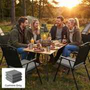 Outdoor Seat Cushions Set of 6 for Comfortable Garden Chairs Water-Repellent Dark Grey Outsunny