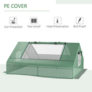 Portable Mini Greenhouse With Zipped Door and Windows For Garden Plants, Dark Green