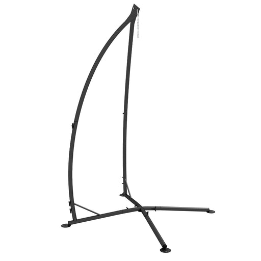 Black Heavy Duty Hammock Chair Stand With Chain For Indoor And Outdoor Hanging Use