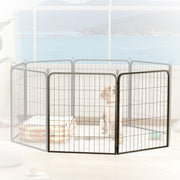 2 Piece Dog Pen Expansion Pack with 3 Connecting Stakes for 80cm High Pet Playpen by PawHut
