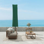 Parasol Cover for Garden Umbrellas Weather Protection with Secure Fastening, Green Outsunny