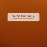 Set of 2 Orange Velvet Touch Bar Stools with Swivel and Footrest for Kitchen Island 