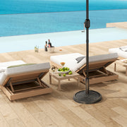 12kg Bronze Round Parasol Base Heavy Duty Resin Umbrella Stand for 32-48mm Poles by Outsunny