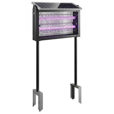 Solar Bug Zapper for Automatic Mosquito Control in Large Gardens or Patios Black Outsunny