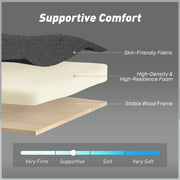 Two Seater Sofa Bed With Three Reclining Positions For Lounge Or Guest Room Charcoal Grey AOSOM
