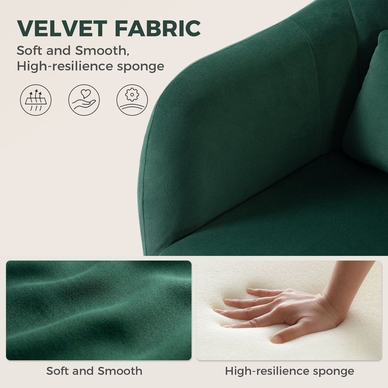 Swivel Lounge Chair Dark Green - image 4