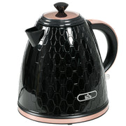 Black 3kW Rapid Boil Honeycomb Kettle with Stylish Design by HOMCOM Homcom