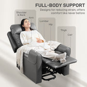 Charcoal Grey Power Lift Recliner Chair for Elderly with USB Ports and Remote Control by HOMCOM