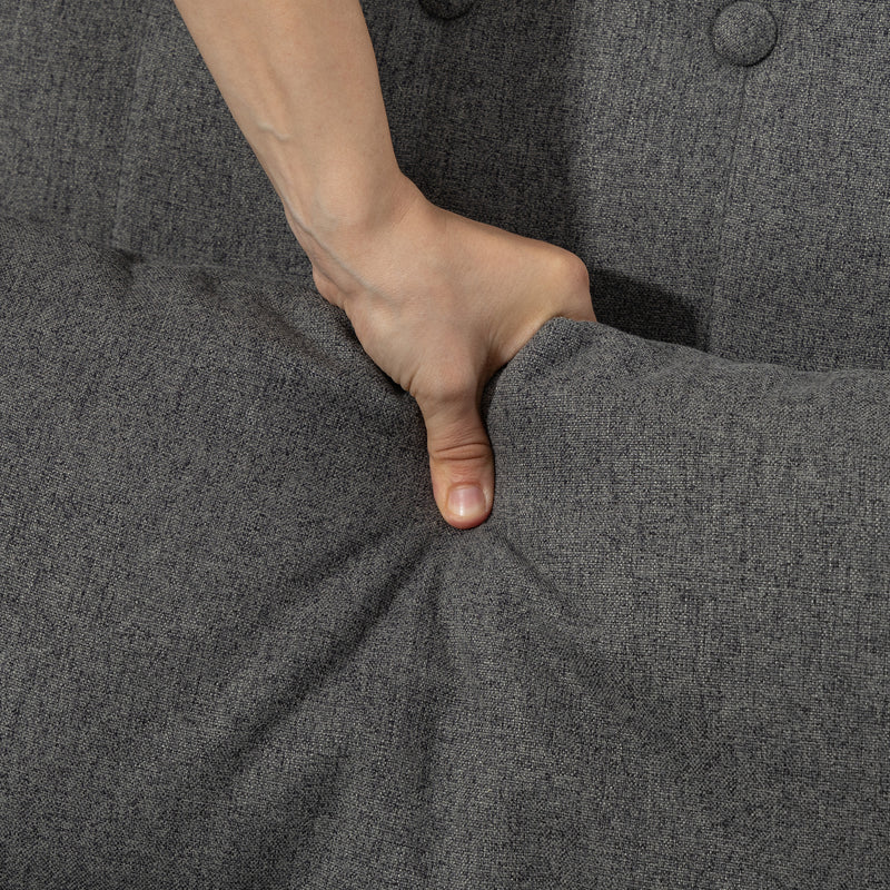 Wooden Frame Rocking Accent Chair With Padded Seat For Living Room Comfort, Grey