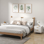 Set of 2 Two Drawer Bedside Tables with Storage for Bedroom or Lounge, White