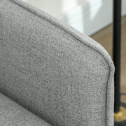 Modern 2 Seater Sofa With Cushions and Steel Legs For Living Room Comfort Grey