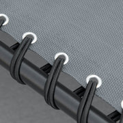 Set of 2 Grey Folding Sun Loungers with Adjustable Backrest for Garden Beach or Patio