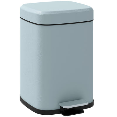 12L Metal Kitchen Bin with Push Lid Ideal for Home or Office Use Light Green