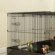 2 in 1 Guinea Pig and Rabbit Cage with Waterproof Floor and Playpen by PawHut