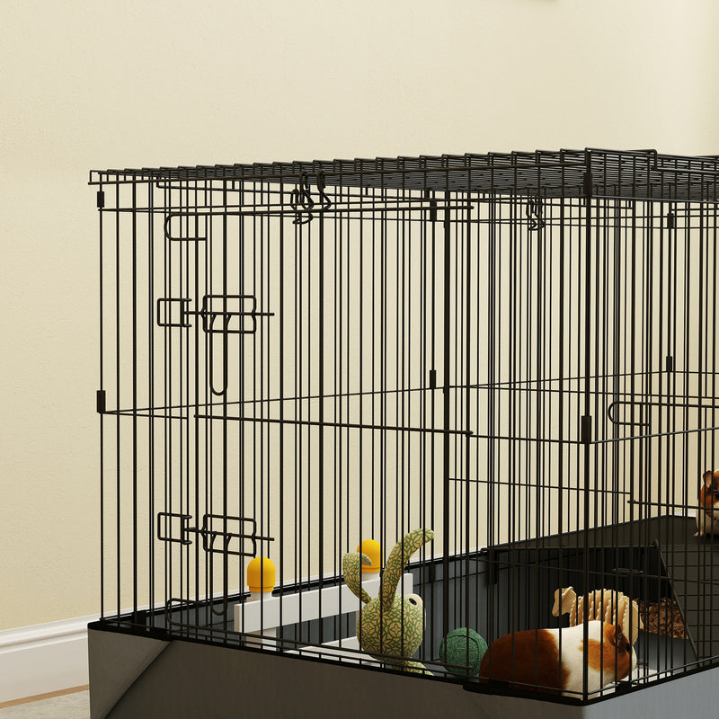 2 in 1 Guinea Pig and Rabbit Cage with Waterproof Floor and Playpen by PawHut