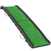 Foldable Dog Ramp with Non Slip Surface Ideal for Cars and Home Use, Black AOSOM