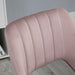 Pink Armless Velvet Feel Swivel Office Chair with and Padded Seat by Vinsetto