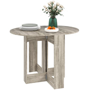 Grey Drop Leaf Dining Table for Small Kitchens and Dining Rooms, Space Saving Design by HOMCOM