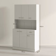 White Freestanding Kitchen Pantry Storage Cabinet With Shelves by HOMCOM