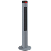 Tower Fan with Remote Control and Oscillation for Cooling Small Spaces Grey AOSOM