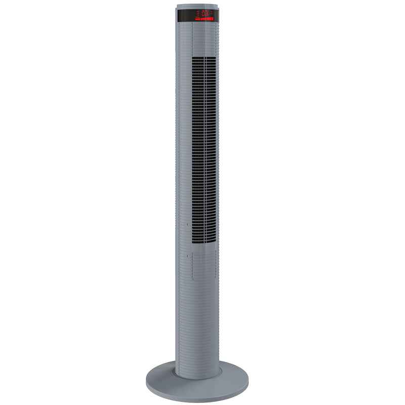 Tower Fan with Remote Control and Oscillation for Cooling Small Spaces Grey AOSOM