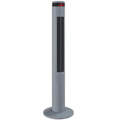 Tower Fan with Remote Control and Oscillation for Cooling Small Spaces Grey AOSOM