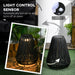 Outdoor Solar Powered Rattan Lamp, Black by Outsunny