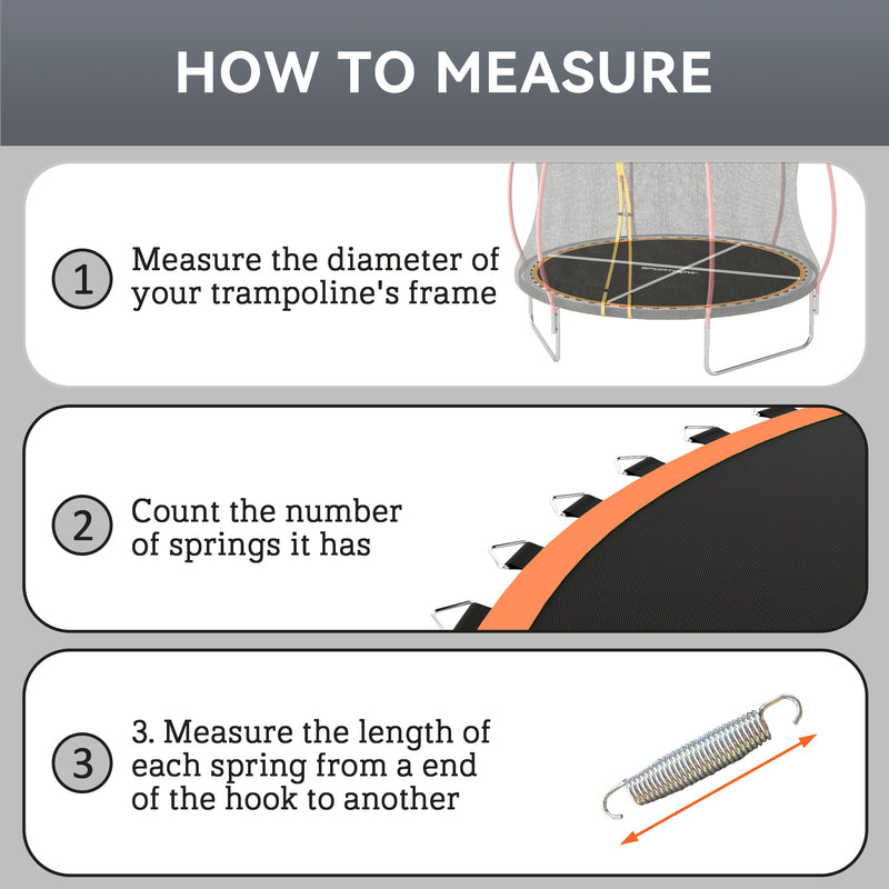 Trampoline Replacement Mat with Spring Tool 54 V-Hooks for 10ft Trampoline Orange by SPORTNOW