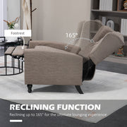 Reclining Armchair With High Back and Footrest for Relaxing in the Living Room Brown Homcom