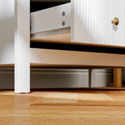 White Chest of Bedroom Drawers With Gold Legs Elegant Bedroom Storage by HOMCOM