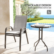 Outsunny Three-Piece Outdoor Garden Set - Light Grey AOSOM