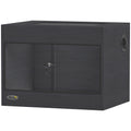 Reptile Vivarium with Clear Glass Front for Easy Viewing and Humidity Control Black