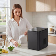 Ice Maker for Quick Chilled Drinks with 2 Ice Sizes and Touchscreen Control Black Homcom