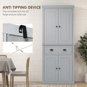 Tall Kitchen Storage Cabinet With Adjustable Shelves And Drawers