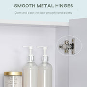 Wall Mounted Bathroom Mirror Cabinet With Adjustable Shelf and Double Doors, White