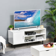 White TV Stand Cabinet for TVs up to 60 Inches with Storage Shelves by HOMCOM
