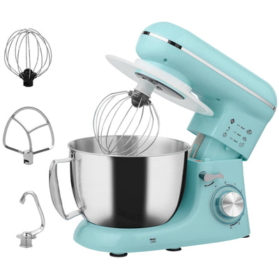 1300W Kitchen Stand Mixer With Dough Hook And Beater For Baking Tasks, Blue
