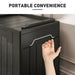 Charcoal Grey 107L Plastic Storage Chest with Lid for Indoor and Outdoor Use by HOMCOM