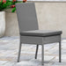 Set of Two Armless Rattan Garden Chairs With Cushions Dark Grey Weather Resistant by Outsunny