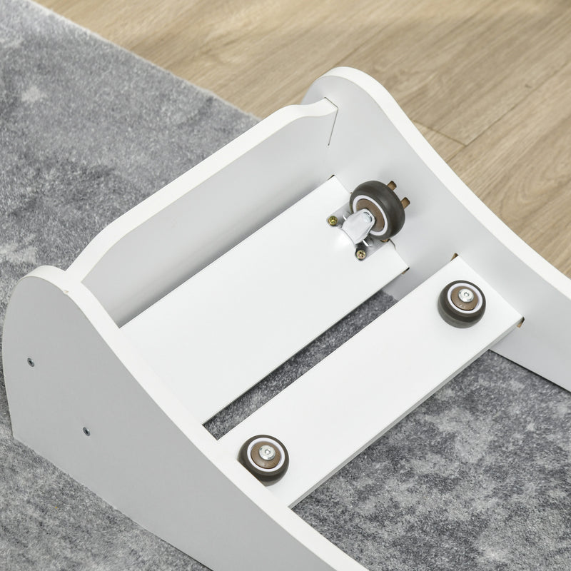 30 Inch Wooden Cat Exercise Wheel with Brake for Indoor Fitness and Play White