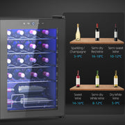Black 20 Bottle Countertop Wine Fridge 5-18℉ Temperature Control by HOMCOM