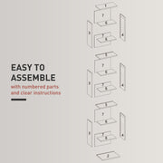 Grey Narrow CD Storage Tower with 260 Disc Capacity Space Saving Design