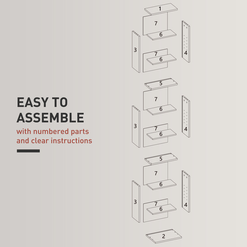 Grey Narrow CD Storage Tower with 260 Disc Capacity Space Saving Design