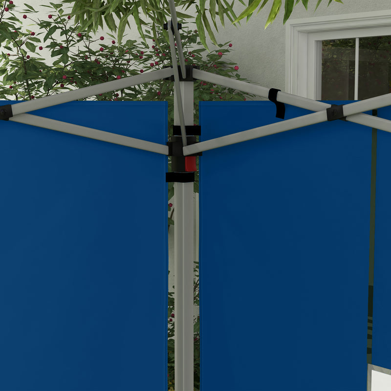 Set of 2 Blue 3m Gazebo Side Panels Water Resistant UV Protection by Outsunny