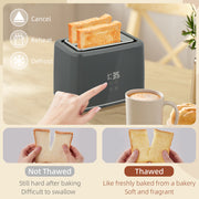 Grey Digital Kettle and 2 Slice Toaster Set with Fast Boil and LED Touch Controls