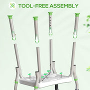 Adjustable Aluminium Bath Seat With Backrest For Elderly And Disabled Support Grey