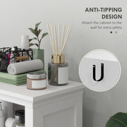 White Modern Bathroom Storage Cabinet with Shelves by HOMCOM