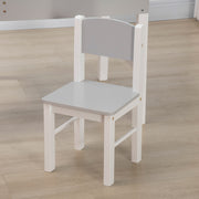Kids Table and Chair Set with Built In Storage Ideal for Playrooms and Bedrooms, Grey