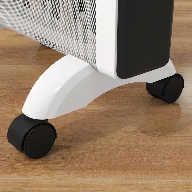 2kW White Electric Heater with Adjustable 10-45â„ƒ Temperature Control by HOMCOM