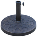 Bronze 13kg Resin Parasol Base for 38mm to 48mm Garden Umbrella Poles Outdoor Use